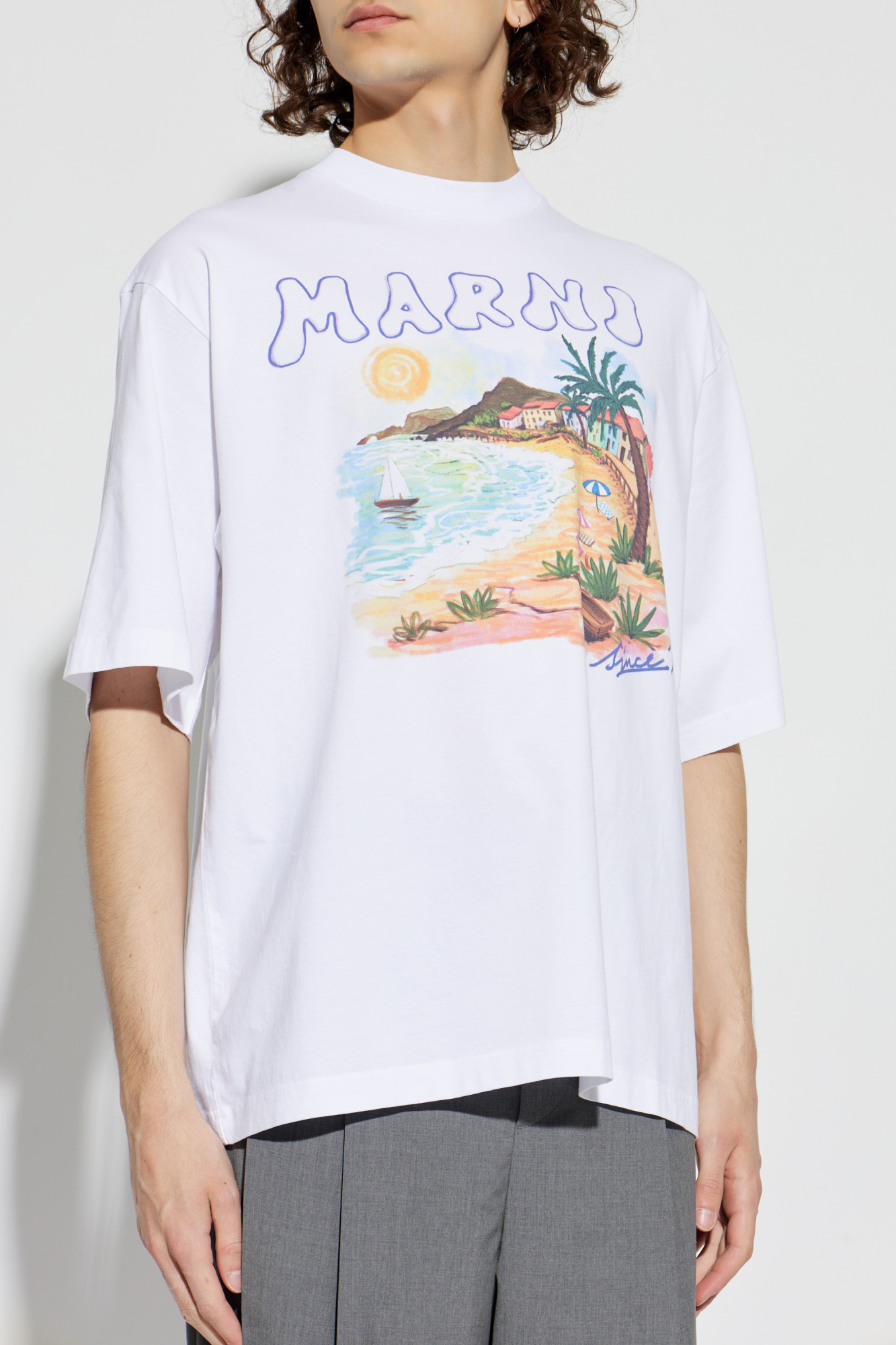 Marni T-shirt with logo | Men's | Vitkac